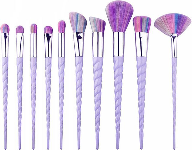 Glory Carrot Einhorn Make-up Pinsel Set, 10 Stück - Bild 1