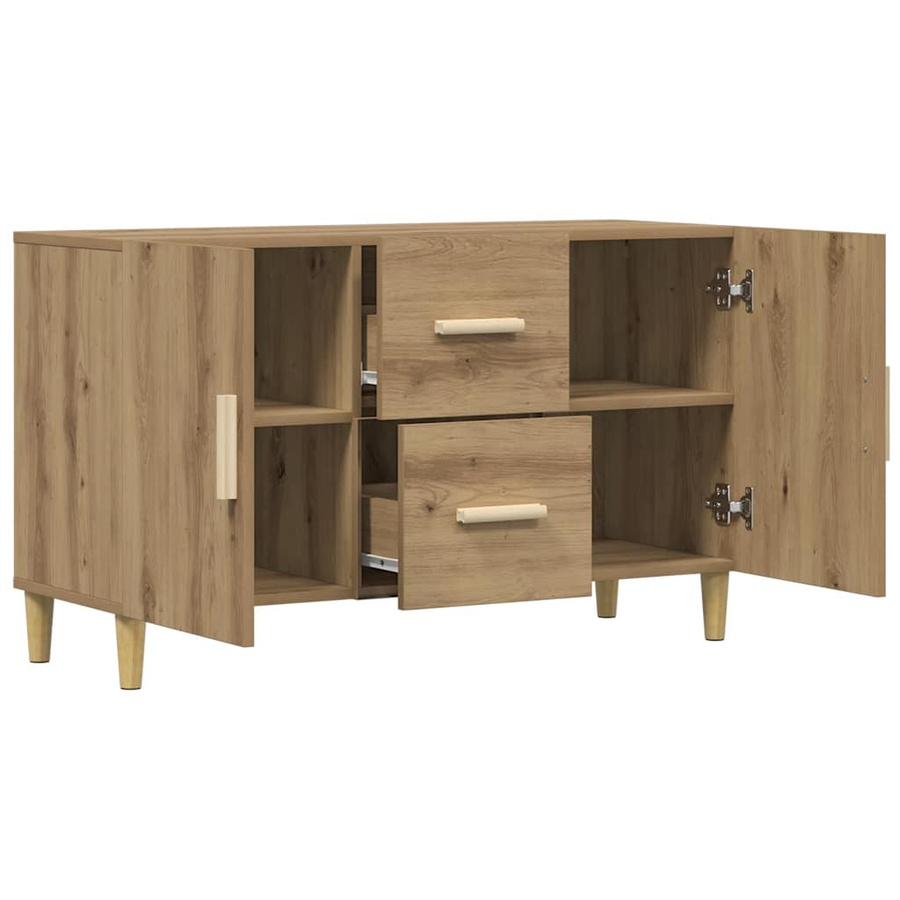 vidaXL Sideboard Artisan-Eiche in Braun aus Holzwerkstoff, B/T/H: 100 x 36 x 60 cm - Bild 3