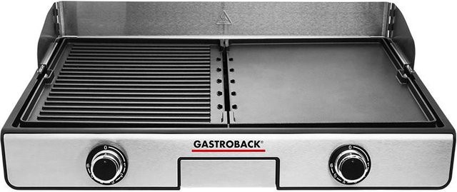 Gastroback Tischgrill 42524 Design Plancha & BBQ aus Edelstahl in Silber - Bild 1