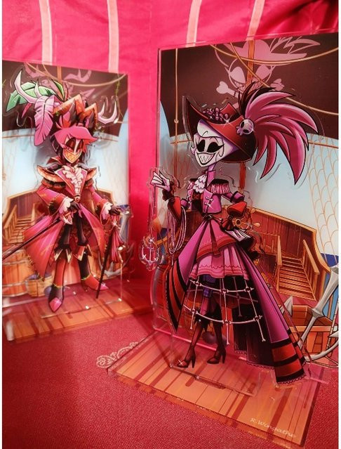 Bandai Hazbin Hotel Pirat Alastor und Piratin Rosie, Acryl-Aufsteller, Halloween - Bild 1