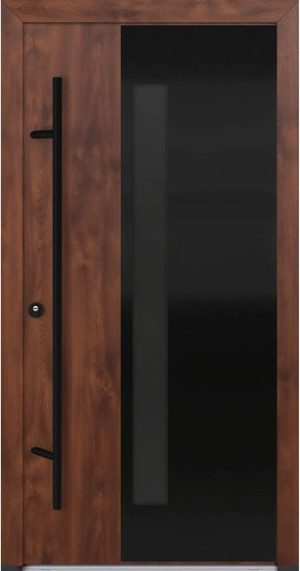 FM Türen Innenbeschläge Set AS68 Modell 66 in Nussbaum mit Stahlbeschlägen, Links, B: 110 cm, H: 210 cm - Bild 1