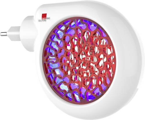 Swissinno Premium Mini UV-Insektenfänger mit UV-Licht und Stromgitter 3W in Weiß und Rot, L x B x H: 14,5 x 3,5 x 10 cm - Bild 1