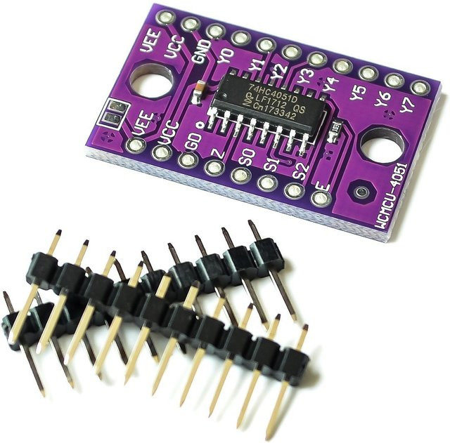 74HC4051 8-Kanal-Analog-Multiplexer-Wahlmodul Multiplexer Distributor Resolver in Violett - Bild 1