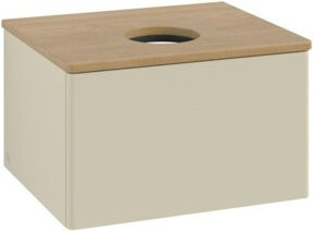 V&B Waschtischunterschrank Antao ohne Frontstruktur in Eiche Grau lackiert, B/T/H: 60 x 36 x 50 cm - Bild 1