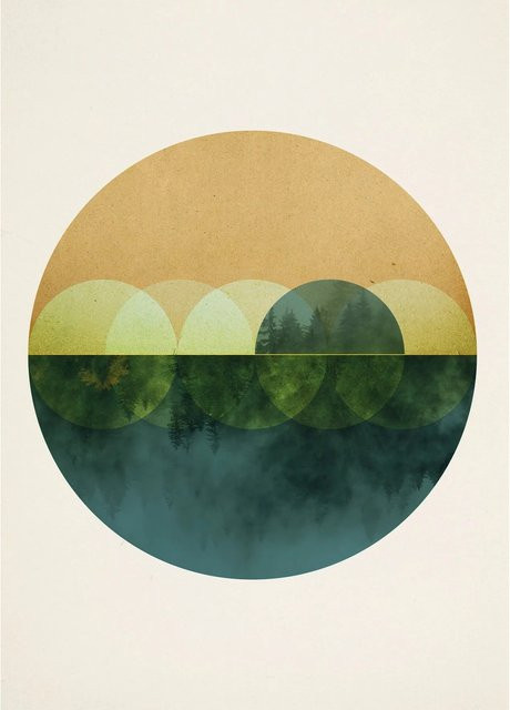 Komar Wandbild Mirrors Paper Poster Multicolor B: 50 cm, H: 70 cm - Bild 1
