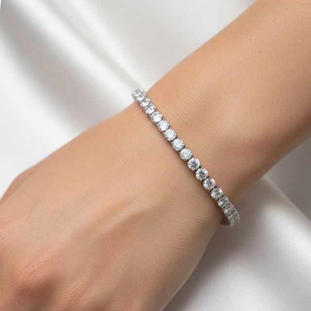 YLMyself Tennisarmband 925 Silber, Zirkonia, Unisex - Bild 1