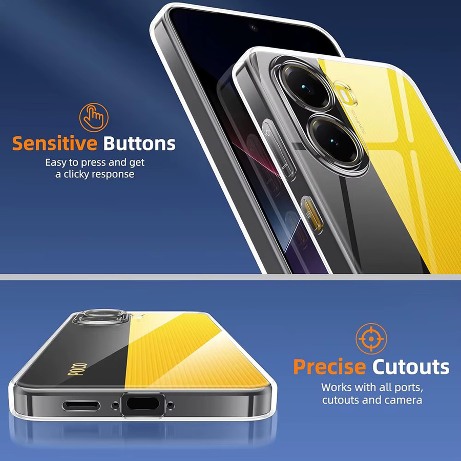 Transparente Silikonhülle für Xiaomi Poco X7 X6 X5 X4 X3 Pro GT F7 F6 F5 F3 (Anti-Drop Cover) - Bild 4