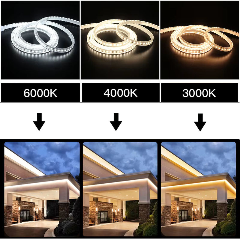 XUNATA LED-Streifen wasserdicht IP67 in Naturweiß Warmweiß 4000 K mit 120 LEDs/m - Bild 2