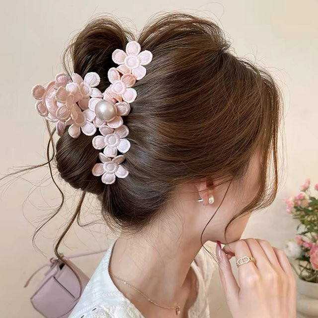 AWAYTR Haarklammern mit Blumenmuster, Damen - Bild 1
