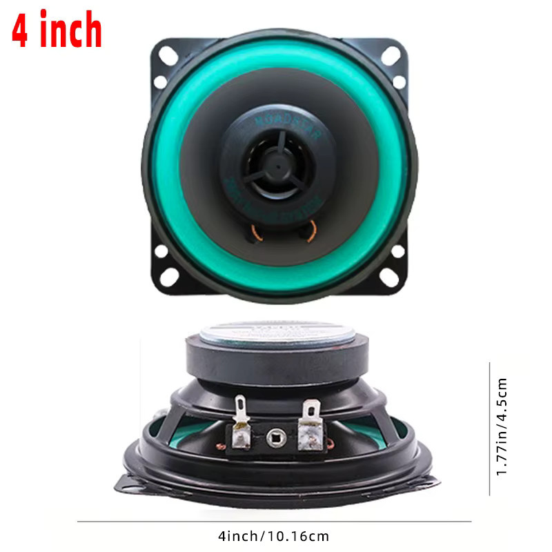 Q-PERTORS 4 Zoll Auto Koaxial Lautsprecher 100W HiFi Full Range Subwoofer in Multicolour - Bild 6