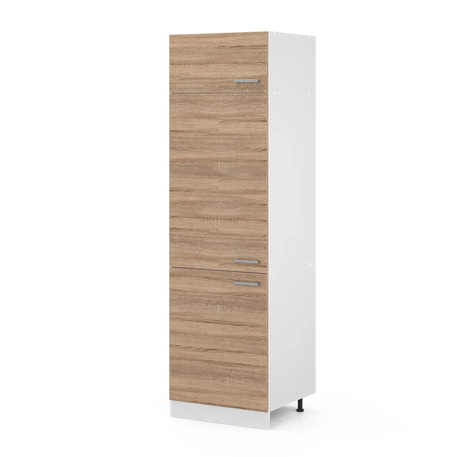 Vicco R-Line Kühlumbauschrank Hochschrank für die Küche Sonoma Weiß B/T/H: 60 x 57,2 x 207 cm - Bild 2