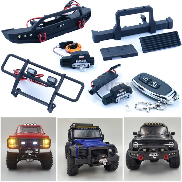 Traxxas TRX4-M LED Frontstoßstange mit Elektrischer Seilwindensteuerung, 1:18, Zubehör - Bild 1