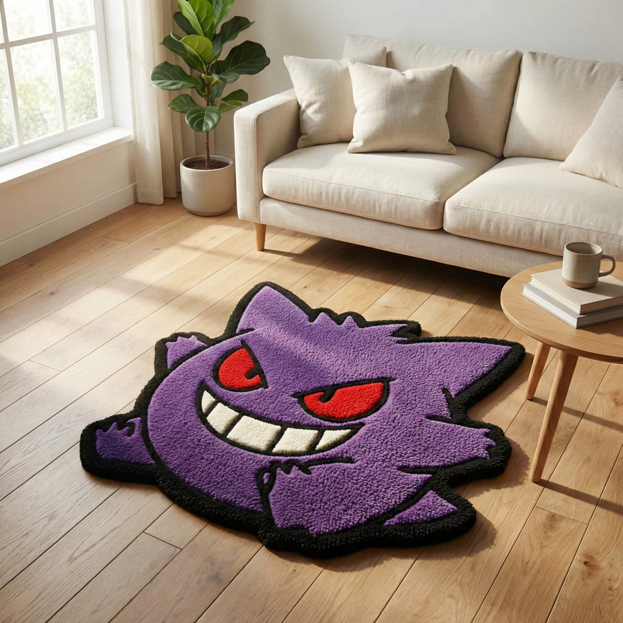 Bandai Kawaii Gengar Teppich in Lila für dein Schlafzimmer oder Gaming-Zimmer - Bild 4