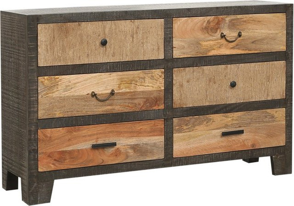 DELUKE Sideboard ERIK aus Mangoholz und Akazie, Mehrfarbig, B/T/H: 84 x 40 x 135 cm
