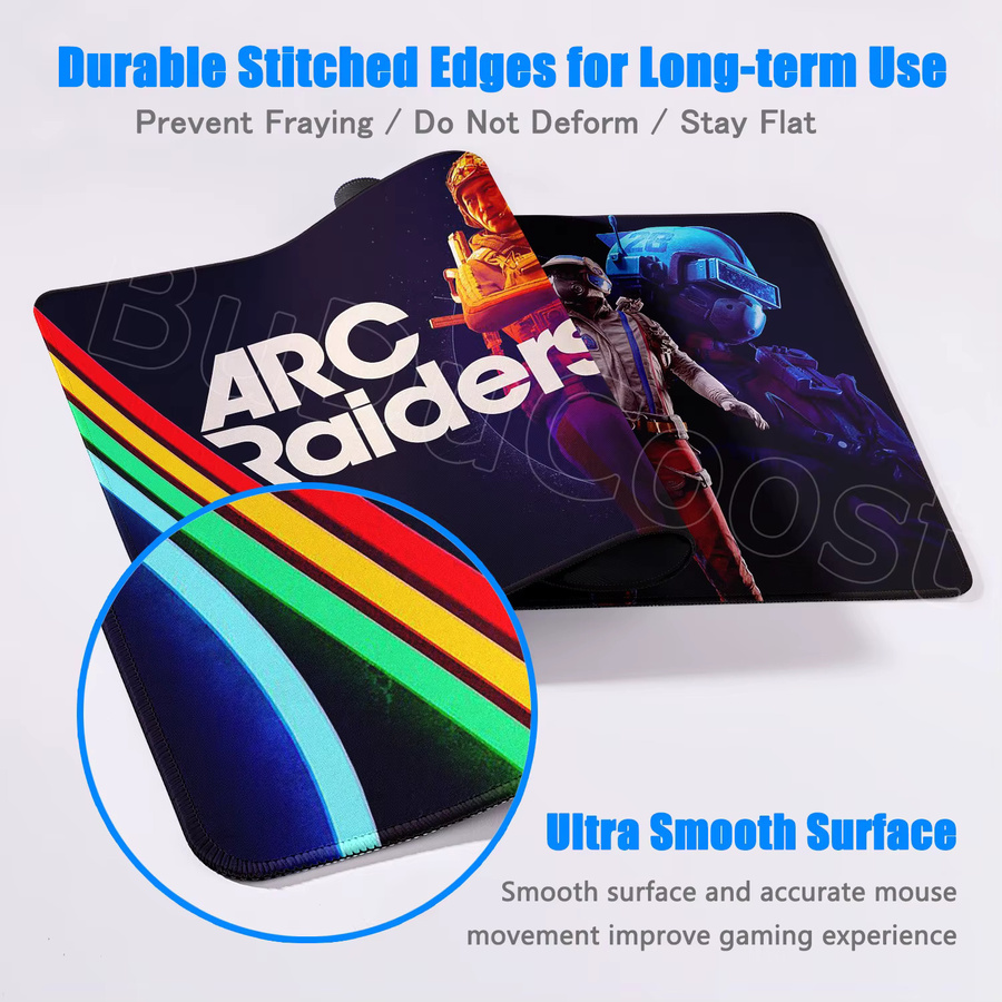 BuDuCoost XXL Gaming Mauspad mit Anime-Stitch-Motiv in Multicolour, rutschfeste Schreibtischmatte für PC und Laptop - Bild 2