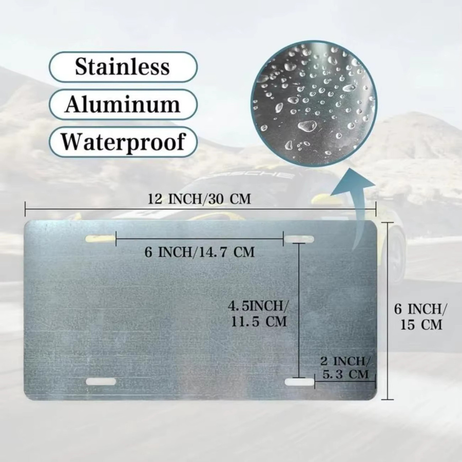 Personalisierte Metallplakette CIFBUY In God We Trust mit amerikanischer Flagge in Rot und Silber, wasserdichte Wandkunst aus Metall - Bild 1