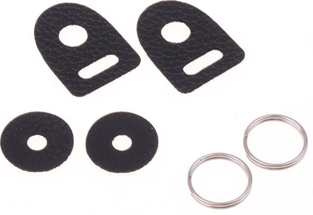 Leder Kamera Strap Split Ring Haken mit Schutzabdeckung für Fujifilm und Nikon DSLR Kameras in Schwarz - Bild 1