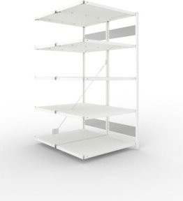 META Steckregal S3 CLIP 150 in Grau mit 10 Böden, B/T/H: 200 x 100 x 60 cm - Bild 1