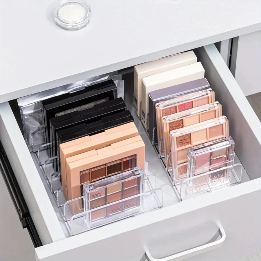 Multifunktionaler Kosmetik-Organizer aus transparentem Kunststoff mit 7 Fächern für Make-up und Ordnung am Schminktisch oder im Badezimmer, Farbe: Transparent - Bild 2
