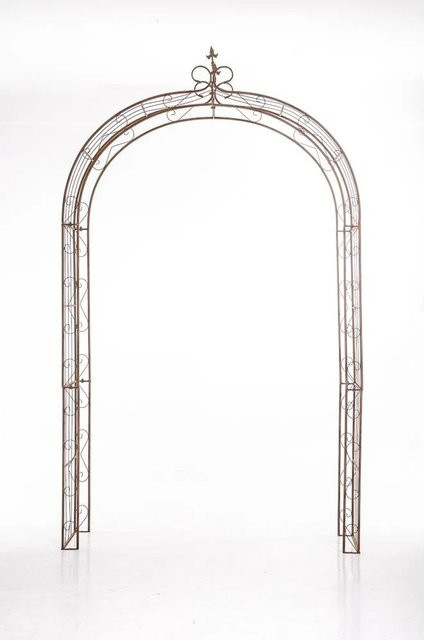 DELUKE Rosenbogen Aachen Rankhilfe aus Metall in Antik-Braun, B/T/H: 148 x 34,5 x 260 cm - Bild 1