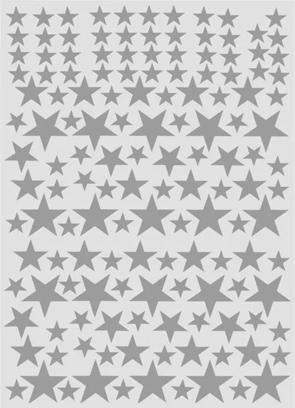 CosyHome 150 Stück Geometrische Wandsticker aus PVC Vinyl in Grau für Wohnzimmer und Kinderzimmer - Bild 1