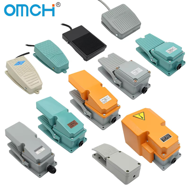 OMCH Fußschalter TFS201 LT4 Pedalschalter EKW-5A-B mit Kabel zur Maschinensteuerung in Multicolor - Bild 2