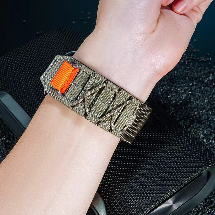 CAOWTAN Uhrenarmband Nylon, TPU-Hülle, Schwarz - Bild 3