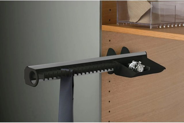 Servetto Krawattenhalter Self System Modell B aus Aluminium und Kunststoff in Schwarz - Bild 1