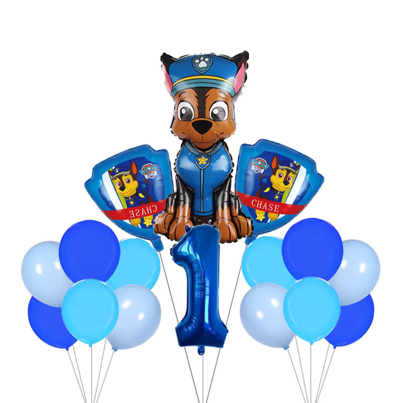 Paw Patrol Geburtstagsparty-Zubehör Set mit bunten Latexballons und Folienballons für Kinder - Bild 2