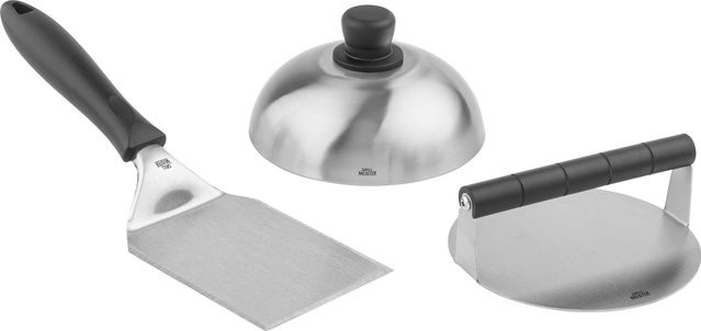 GRILLMEISTER Burger-Set und Pulled-Pork-Starter-Kit in Silber aus Edelstahl, Kunststoff und Glas - Bild 1