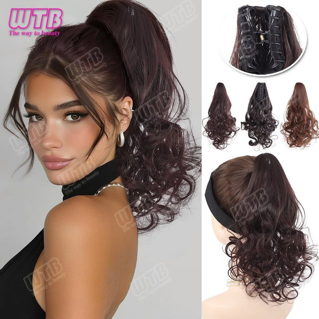 WTB Lockige Pferdeschwanz-Perücke, synthetisch, Damen - Bild 1