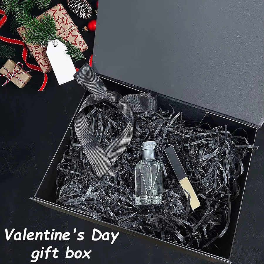Luxuriöse magnetische Geschenkbox mit Deckel und Band in Lafite Grass mit Grußkarte - Bild 3