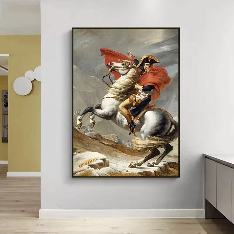 Potdemiel Napoleon Bonaparte Portrait Crossing The Alps Coronation of Napoleon I Gemälde auf Leinwand, Mehrfarbiges Wandbild für dein Wohnzimmer - Bild 2