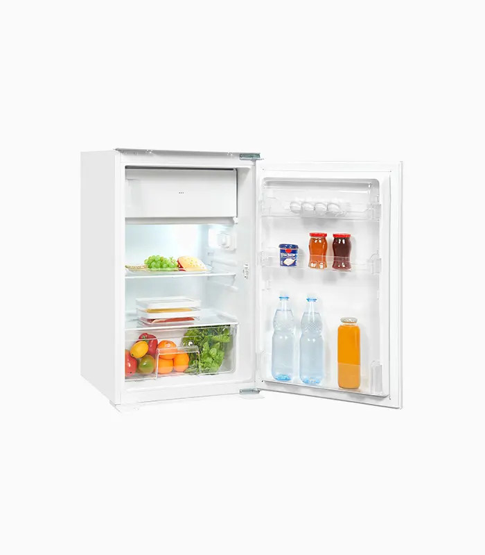 Exquisit EKS130-3-040F Einbau Kühlschrank in Weiß mit Standard-Frischezone und LED-Innenbeleuchtung, B/T/H: 54 x 54 x 118 cm - Bild 1