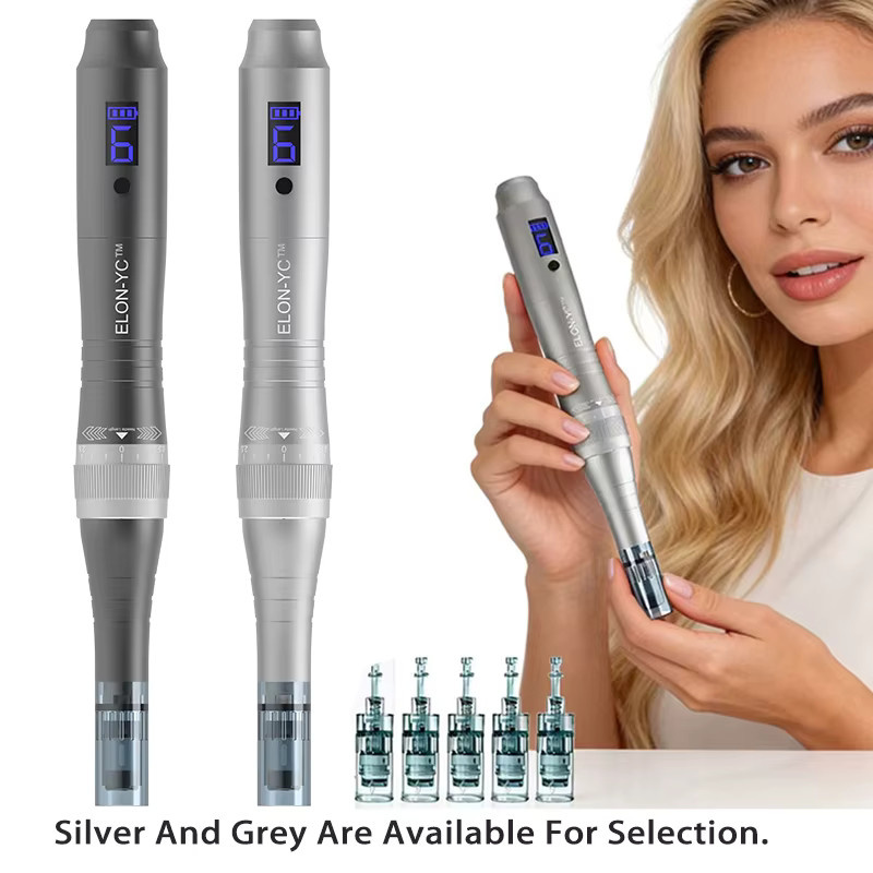 ELON-YC Dr Dermapen M8X, 5 Nano 0,25mm Ersatzkartuschen, Silber/Grau - Bild 3