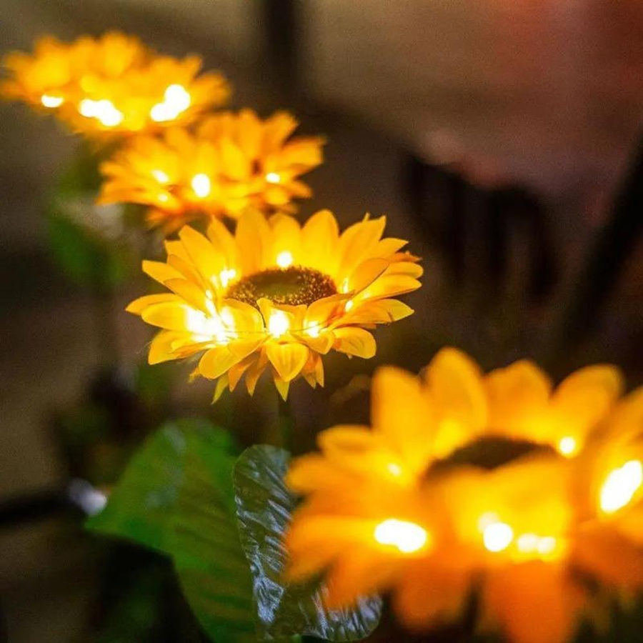 LIUXING Solar Sonnenblumenlicht LED Gartenlampe wasserdicht IP65 für Außenbereich und Landschaftsbau - Bild 2
