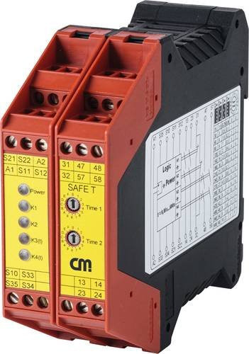 CM Manufactory Sicherheitsrelais SAFE TN in Rot mit 24V DC/AC, 2 Schließer und 1 Öffner - Bild 1