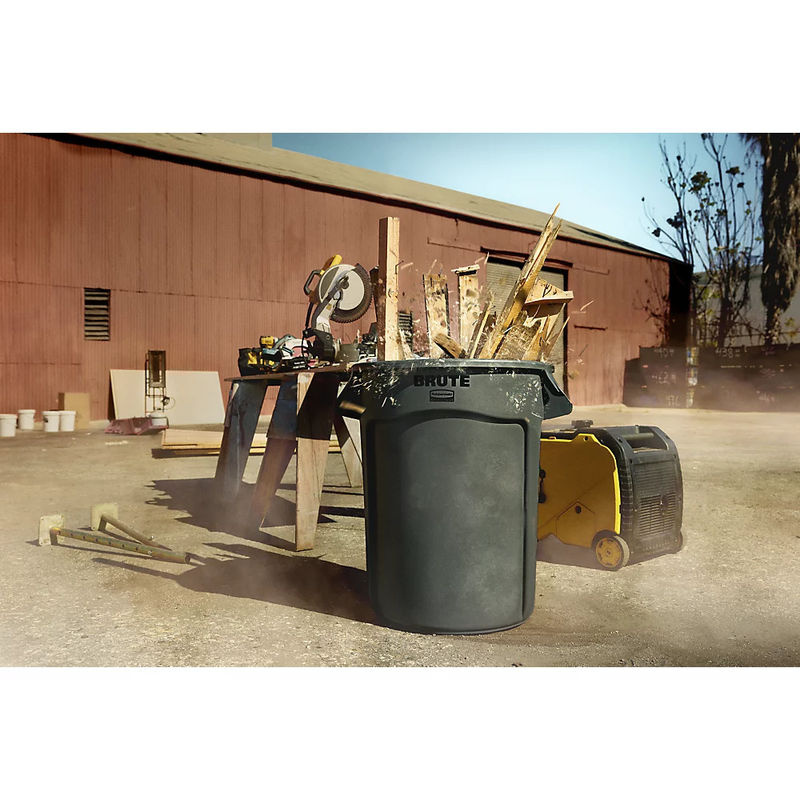 Rubbermaid Wertstoffsammler Brute, rund, grau, 121 l - Bild 3