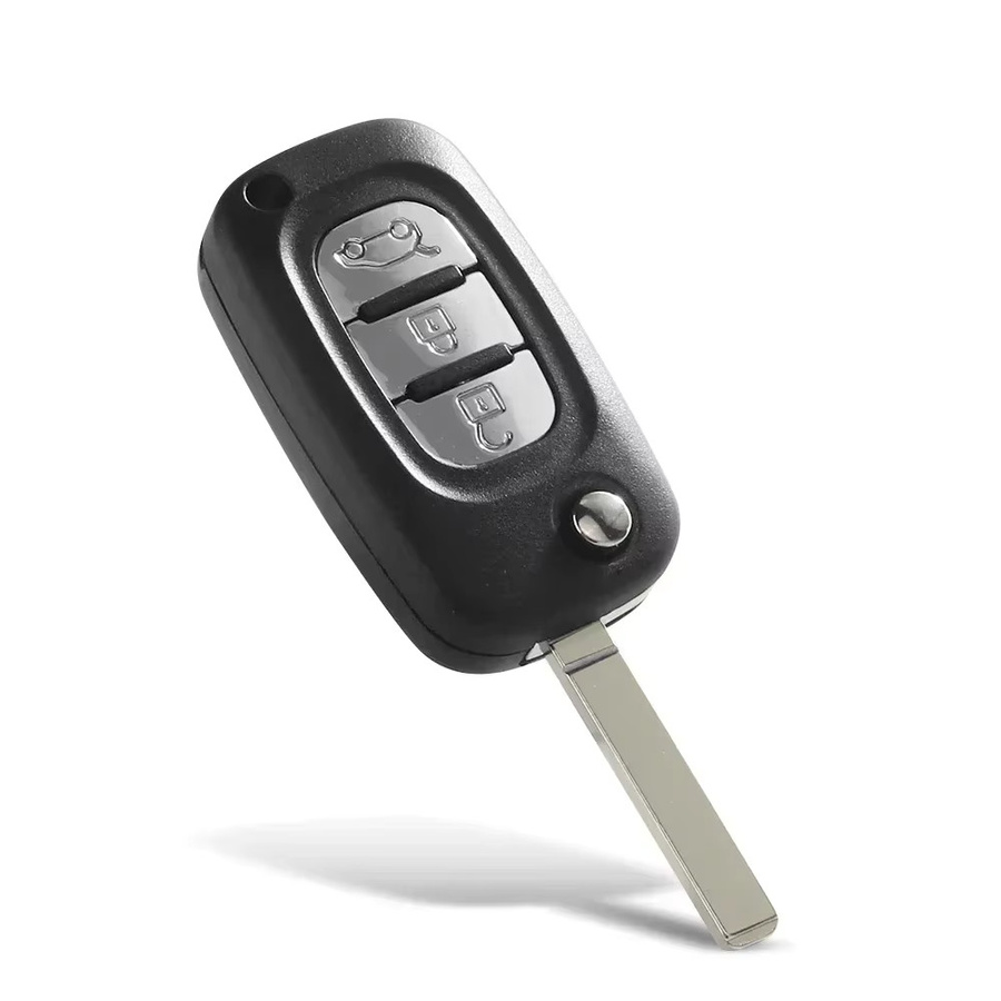KEYYOU Auto Fernbedienung Schlüsselgehäuse für Renault Fluence Clio Megane Kangoo Modus, 2/3 Tasten, Farbe: Schwarz - Bild 3