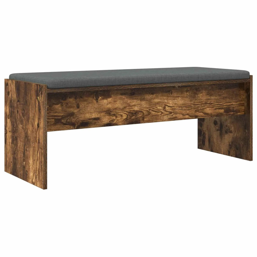 vidaXL Flurbank mit Kissen in Geräuchert Eiche, Farbe Braun, B/T/H: 103 x 38 x 40 cm - Bild 2