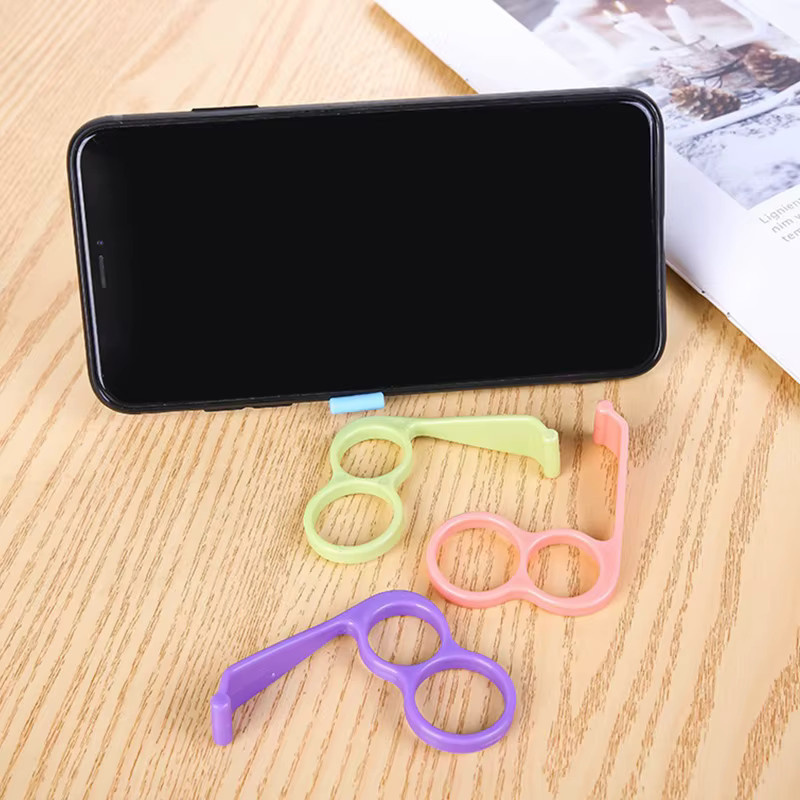 Rutschfester Telefongriffhalter und Ständer aus PP-Kunststoff in bunter Farbe für Wand oder Tisch zur Nutzung bei Videoanrufen und SMS - Bild 2