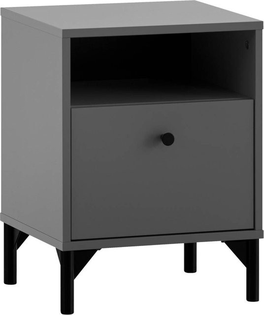 Nachtkonsole Smash Möbelpartner Anthrazit B/H/T: 40,3 x 53,2 x 33,05 cm - Bild 1