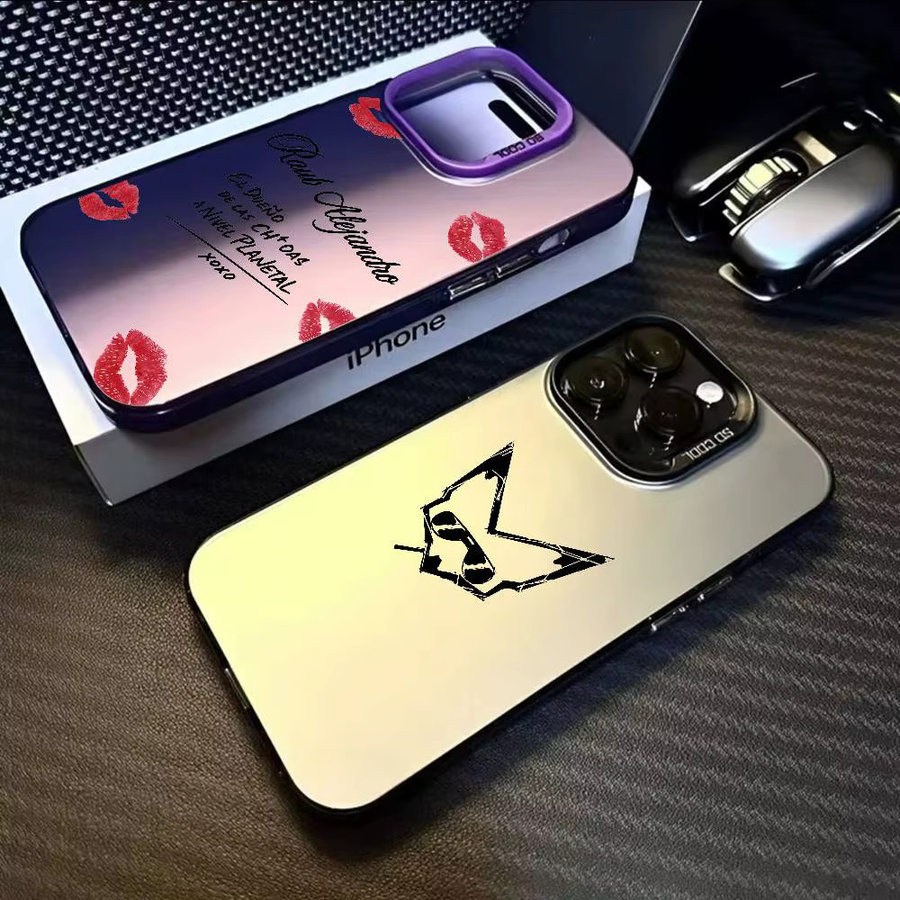 Handyhülle Rapper Rauw Alejandro für iPhone 11 bis 17 Pro Max in Schwarz Lila Matt Laser Metallic Aurora Design - Bild 2