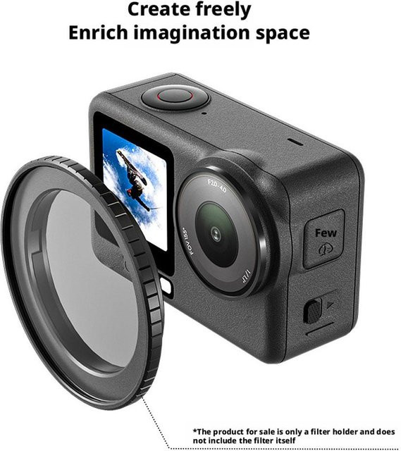 DJI Action 6 Filterhalter in Schwarz für Kameraschutz und sicheren Halt - Bild 1