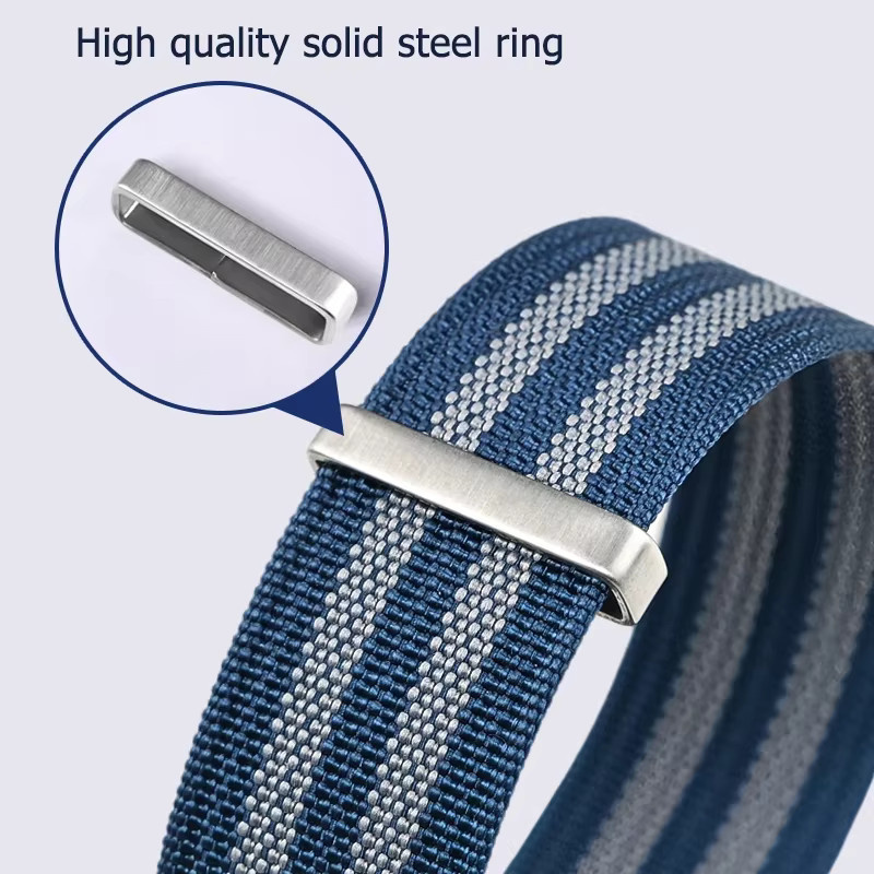 strapfreak Uhrenarmband Nylon, gestreift, gerippt, Herren - Bild 1