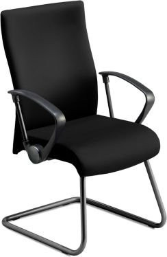 Freischwinger NowyStyl Neo ergonomischer Bürostuhl mit Armlehnen und Polsterung, schwarz, B: 51,0 cm, T: 44,0 cm, H: 44,0 cm - Bild 1