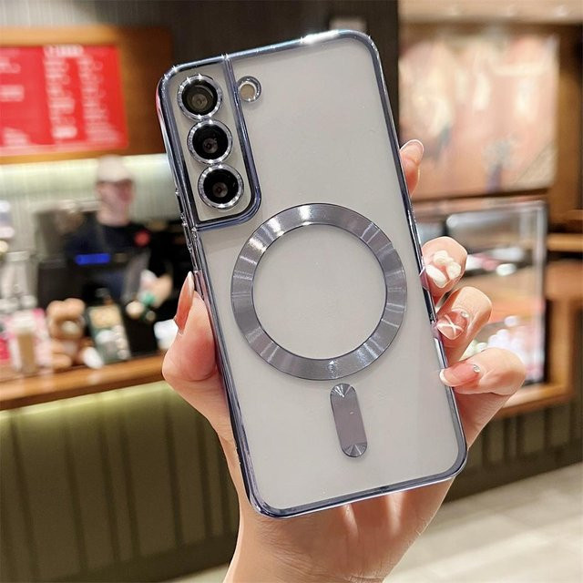 Magnetische Silikon-Schutzhülle für Samsung Galaxy S26 S25 S24 S23 S22 FE Plus Ultra A56 A36 A26 A06 A16 A55 A35 A15 mit MagSafe-Kompatibilität, Transparent - Bild 1