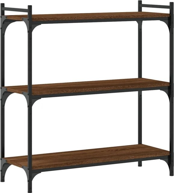 vidaXL Bücherregal im Industrial Design mit 3 Böden, Braun, B/T/H: 80 x 30 x 86 cm - Bild 1