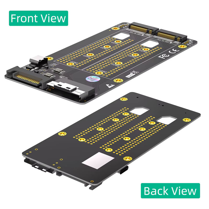 T.F.SKYWINDINTL Dualer 2X M.2 NVMe SSD zu Slimline SFF-8654 8X Adapter in Schwarz für M.2 NVMe SSD Formate 2230/2242/2260/2280 - Bild 2