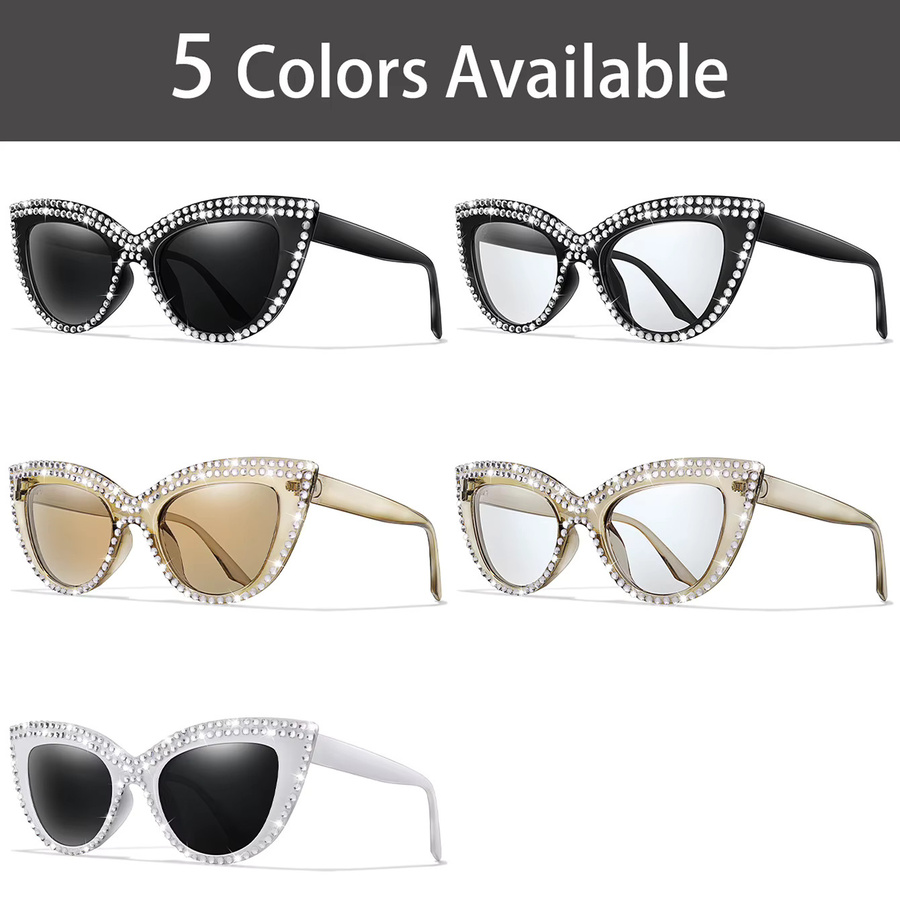 TAMWY Korrektionsbrille Cat Eye, Vollrand, Kunststoff, Schwarz, Damen - Bild 2